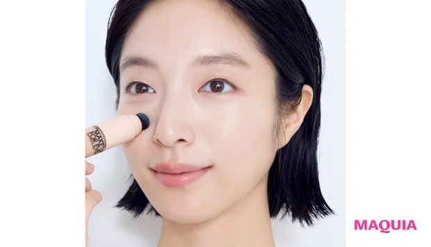 黄ぐすみにおすすめのコンシーラーの使い方 ブラシでなじませる 長井かおり