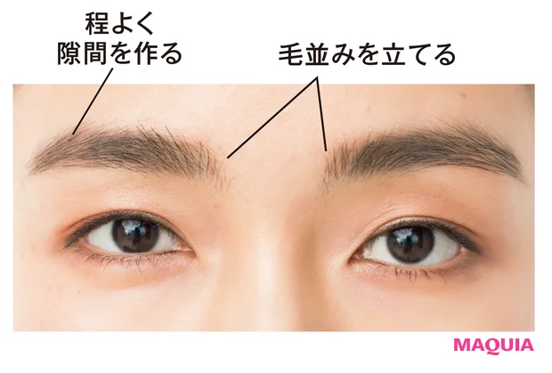 程よく隙間を作る/毛並みを立てる