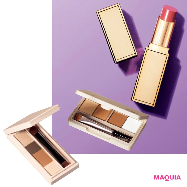 夏映え顔をつくる新作コスメをピックアップ！ 「ふんわり眉」と「艶めきリップ」で洒落顔に。