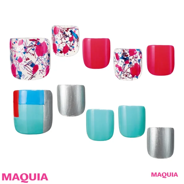 カラフルでキャッチー! サンダルから覗かせたいユニコーンカラーのフットネイル