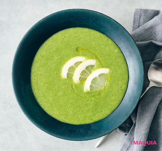 美容 ポタージュ トレンド ほうれん草×レモンのうるおいグリーンポタージュ