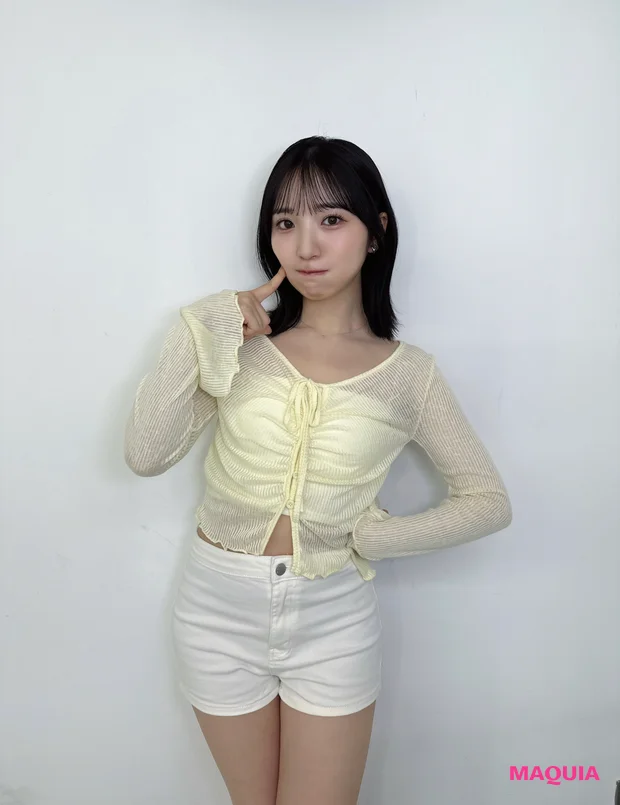 声優豊田萌絵さん　マキアオフショット　ほっぺツン