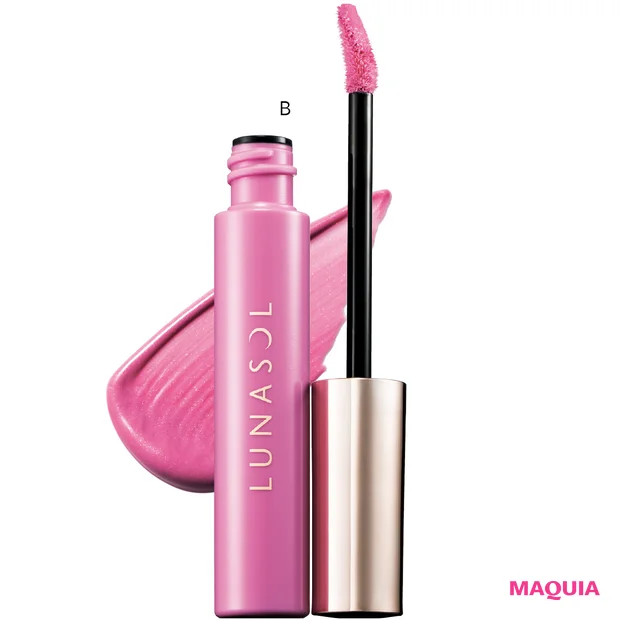 白石聖 秋 トレンド ピンクメイク ルナソル リクイドブラッシュ EX01