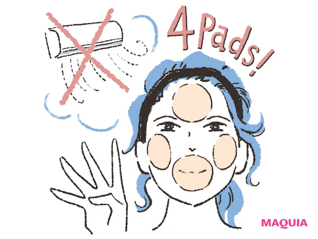 4枚使用で水分が湧き上がる肌に