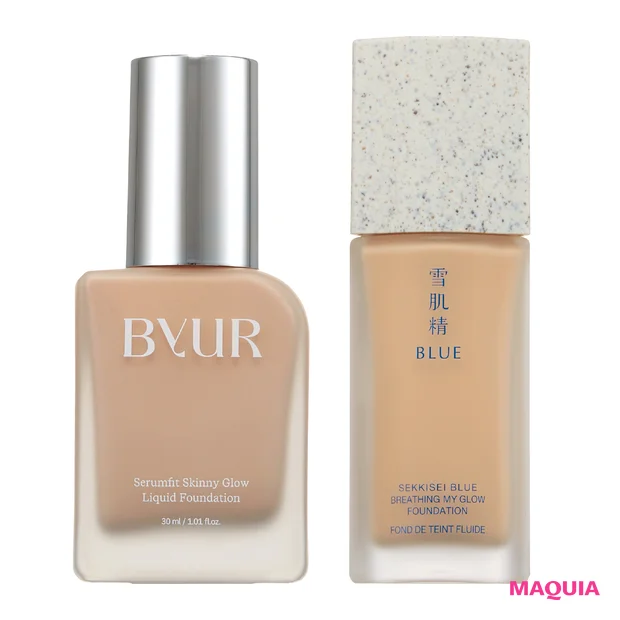 マキア　リキッドファンデーション　おすすめ　長井かおり　雪肌精 BLUE　ByUR