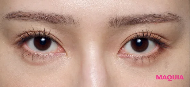 紫ぐまタイプのくまカバー＆涙袋メイクのテクニック アフター