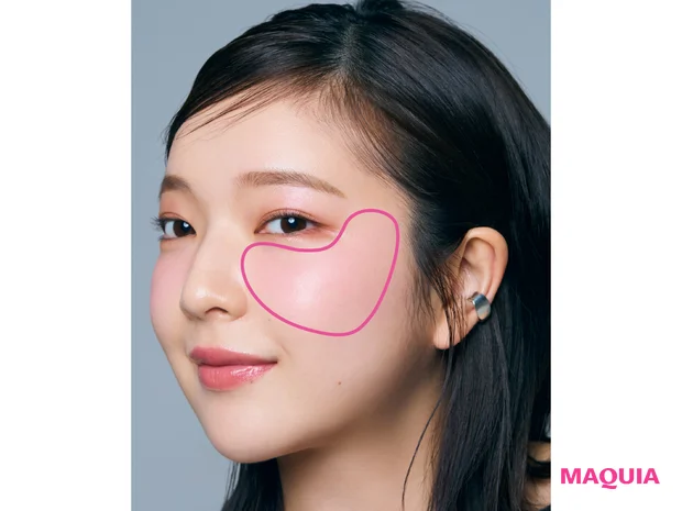 ペリペラの青みピンクチークで“可愛げ”が加速! プチプラで盛るトレンドメイク【MAQUIAプチプラコスメグランプリ2025】_3