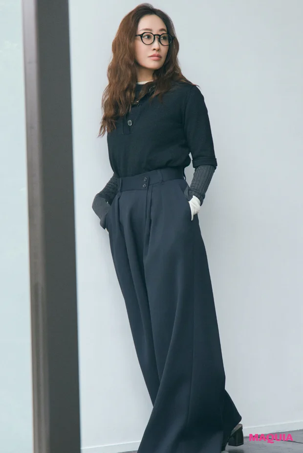 神崎恵 マキア連載 シンプルスタイル ファッション