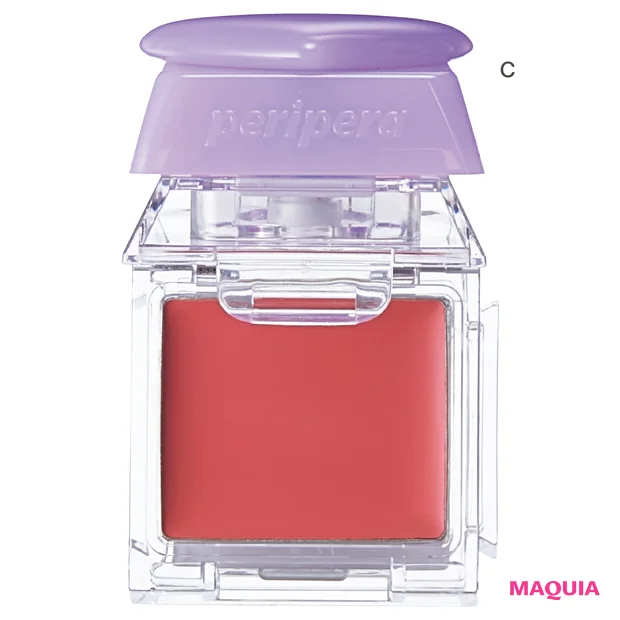 石原さとみさん 2026年春新色のトレンドメイク peripera トック ブラッシュ キーキャップ 25N