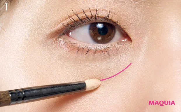 くまカバー ブラシでくま部分にリキッドFDを重ね塗り