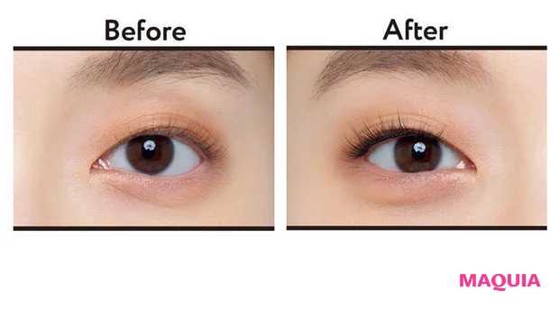 のり不要(グルーレス)つけまつげ上用 ビフォーアフター