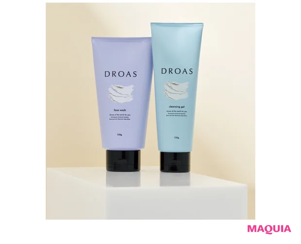 ドロアス(右から)クレイクレンジングジェル 120g ¥1430、クレイクリアウォッシュ 120g ¥990/I-ne(4/1発売)