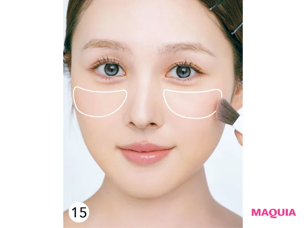 鹿の間 中顔面短縮メイク チークで余白を埋めつつ血色を