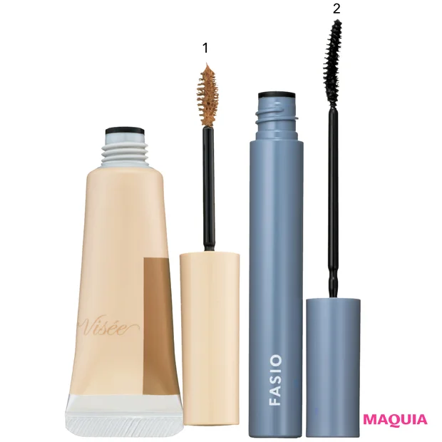 のん マキア 11月号 表紙メイク ファシオ　ウルトラ WP マスカラ（カール） 03 ヴィセ　フラッフデザイン アイブロウカラー BR-2