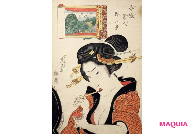 紅ミュージアム所蔵の浮世絵「今様美人拾二景 てごわそう」