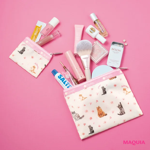 【マキア4月号付録】レスポートサックとの猫×桜柄コラボポーチ2個セットが付録! おすすめポイントをご紹介
