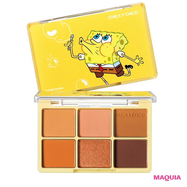 「スポンジボブとの限定コラボ。色みもイイし、パケも可愛い♡」(M)。One Happy One Shot Eye Palette From Happy ¥2173