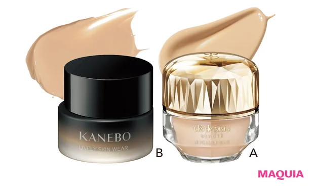 Aル・フォンドゥタンn SPF25・PA++ 全7色 30g 各¥33000/クレ・ド・ポー ボーテ BKANEBO ライブリースキン ウェア SPF5~7・PA+~++ 全8色 30g 各¥11000/カネボウインターナショナルDiv.