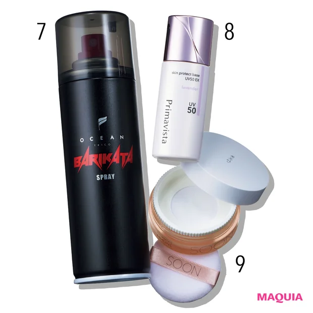 マキア　ベースメイク　ヘアスプレー　おすすめ　櫻坂46　守屋麗奈　プリマヴィスタ　SOON+　オーシャントリコ