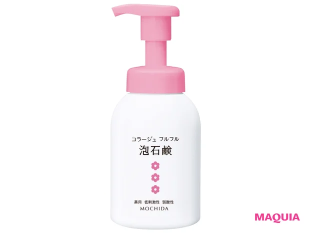 コラージュ フルフル 泡石鹸［ピンク］ 300 ml ￥2300／持田ヘルスケア