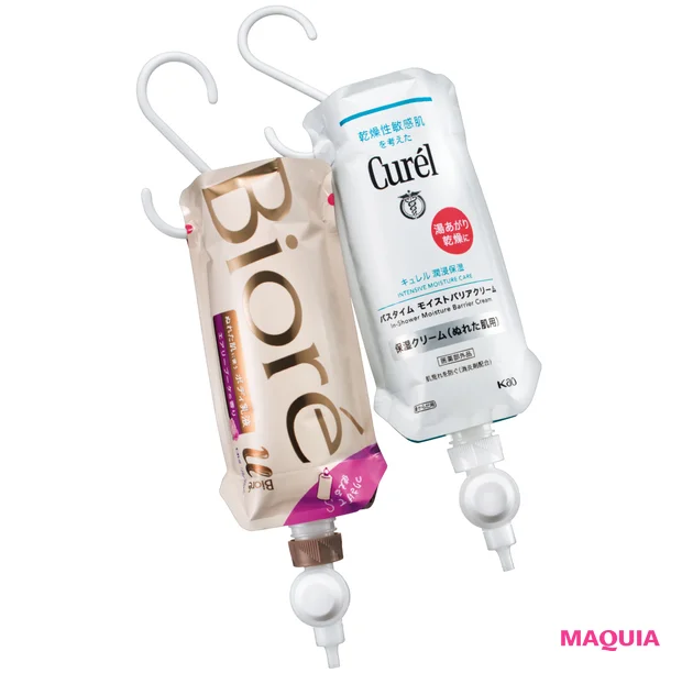 マキア　みんなのベスコス 2025年 上半期　キュレル バスタイム モイストバリアクリーム  ビオレu  ザ ボディ ぬれた肌に使うボディ乳液 エアリーブーケの香り