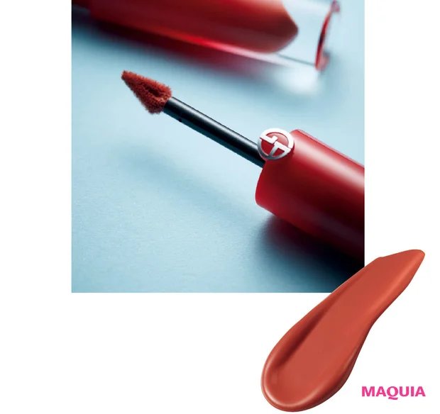 2026年春新作コスメ 落ちないリップ　アルマーニ ビューティ リップ マエストロ マグネット 161