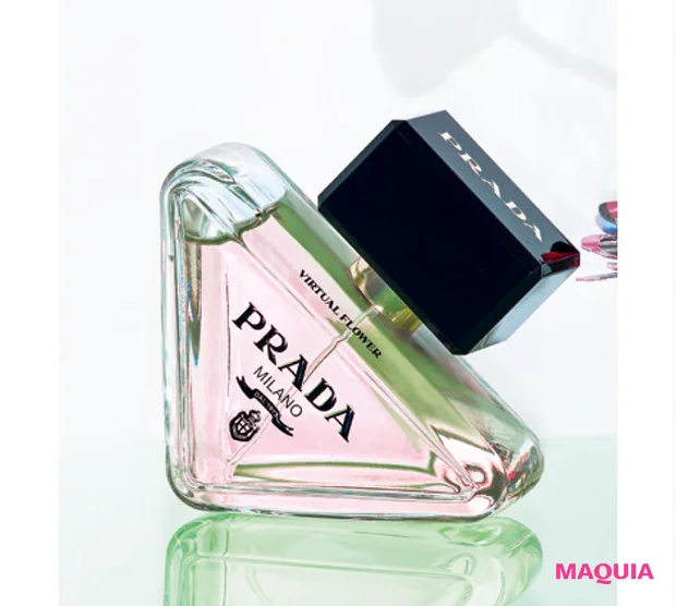 マキア ムーン・リーの運を呼び寄せる香り PRADA BEAUTY「先進技術が生み出した“花より花らしい”香り」