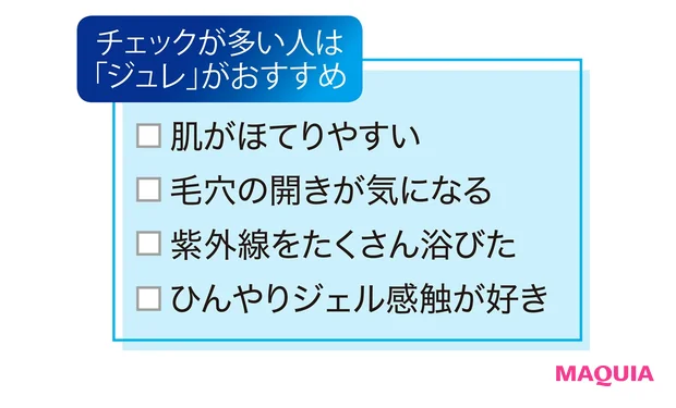 チェックが多い人は「ジュレ」がおすすめ