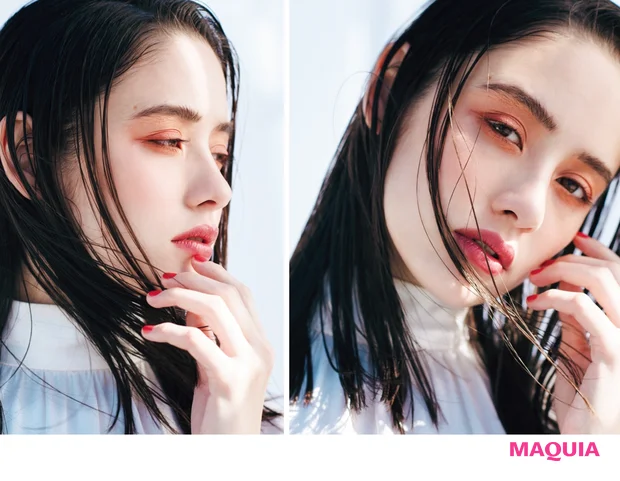 メイクアップしたモデル