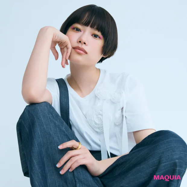 杉咲 花さん×中野明海さん。目尻のピンクでまなざしに花を咲かせるメイクHOWTO