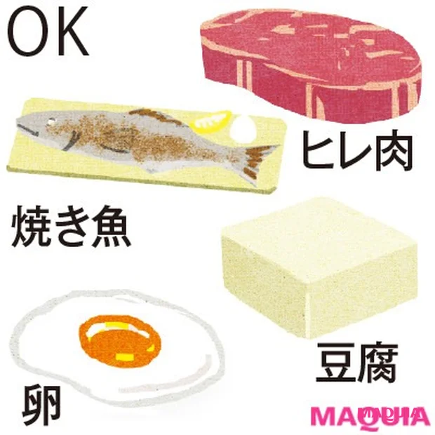 【洋梨型さんのダイエットにおすすめ】たんぱく質のOK食材