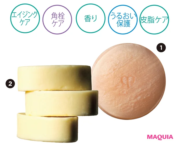 ❶100g ¥12100/クレ・ド・ポー ボーテ ❷65g ¥3740/ピー・エス・インターナショナル