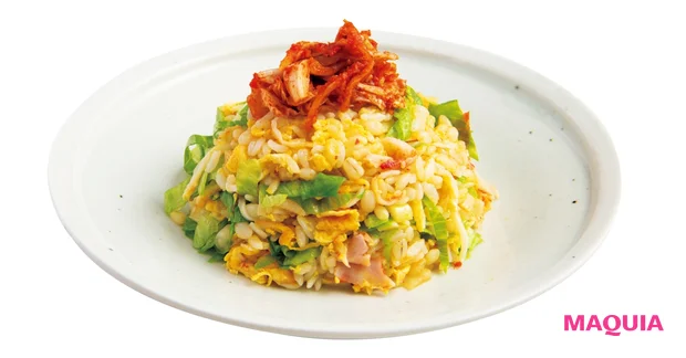 キムチレタス もち麦チャーハン