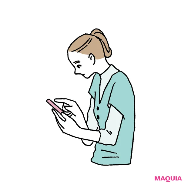 スマホで呼吸しづらい体に