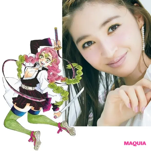 『鬼滅の刃』甘露寺蜜璃に変身！ 常に胸キュン♡ 大人ガーリー顔の作り方