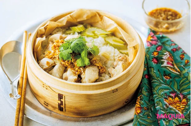 せいろ蒸し レシピ りよ子 蒸しカオマンガイ