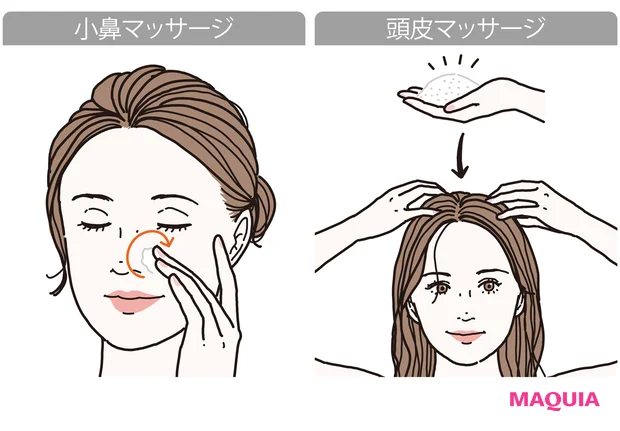ペースト状にして小鼻や頭皮のマッサージを