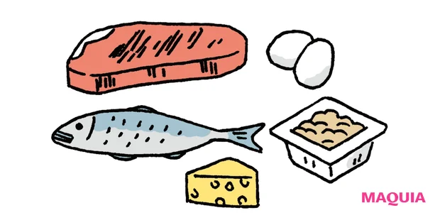 たんぱく質はしっかり摂りホルモンの材料に