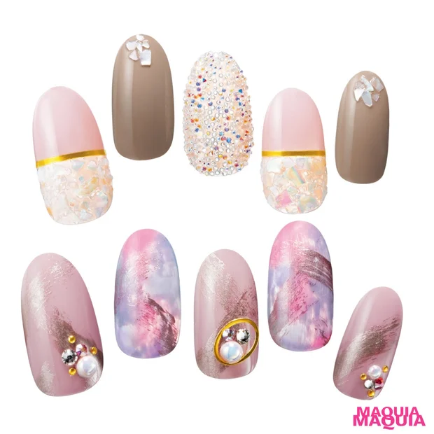 手肌の色を美しく見せる効果も! 涼しげな“アイスクリーミーネイル”