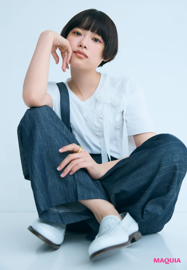 杉咲 花さん×中野明海さん。目尻のピンクでまなざしに花を咲かせるメイクHOWTO