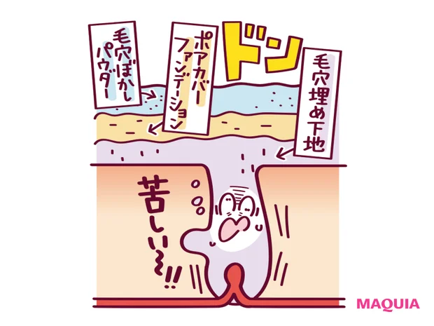 マキア　毛穴　メイク　隠す　友利新