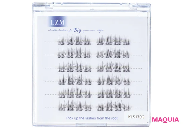 のり不要（グルーレス）つけまつげ 【上まつ毛用】LZM 部分用つけまつげ