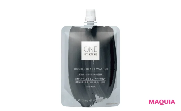 ONE BY KOSÉ ダブル ブラック ウォッシャー 140g ¥1980 (編集部調べ)/コーセー