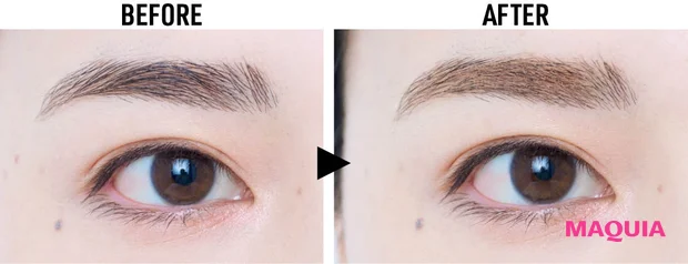 忘れ眉 濃い眉のアイブロウメイク 笹本恭平 HOW TO 仕上がり