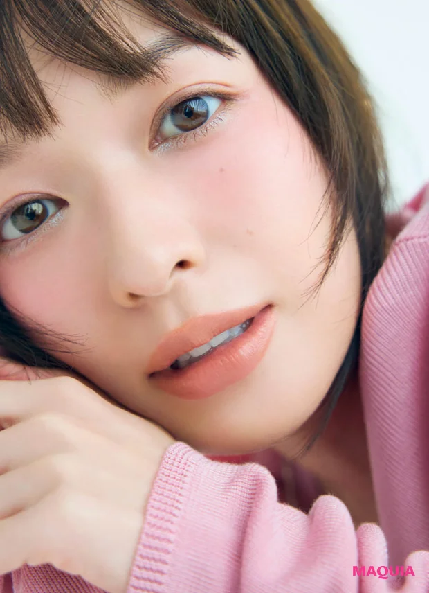 ピュアな桜ピンクメイク 森絵梨佳