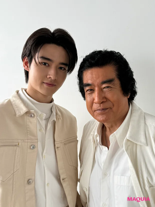 藤岡弘、　藤岡真威人　バストアップ