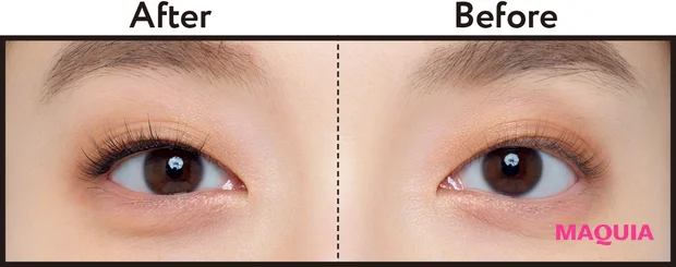 のり不要（グルーレス）つけまつげ上用 ビフォーアフター