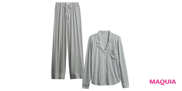 モダール トゥルースリープPJ トップス¥2990、モダール トゥルースリープパンツ¥2990/Gap新宿フラッグス店(Love by Gap)