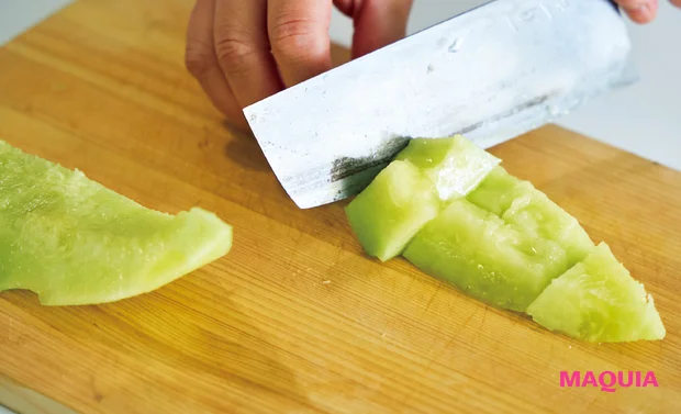 マキア 夏バテ 食べ物 薬膳 レシピ メロンとしょうがのサラダ 2