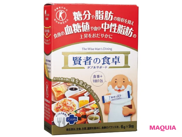 大塚製薬　 賢者の食卓　 ダブルサポート ［特定保健用食品］6g×9包 ￥630／2015年発売